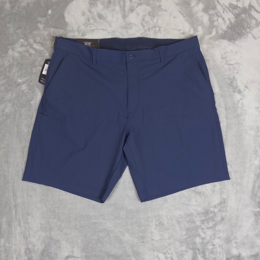 NWT Greg Norman Golf Shorts Mens 38 Navy Blue Performance Stretch UPF